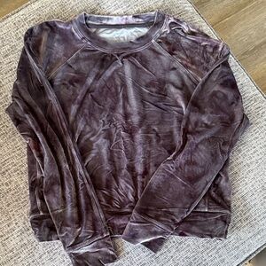 Lululemon Velvet Long Sleeve Crop Sweatshirt - Purple